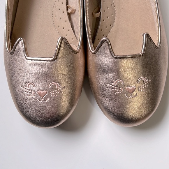 balletcore rose gold kitty flats - Picture 2 of 6